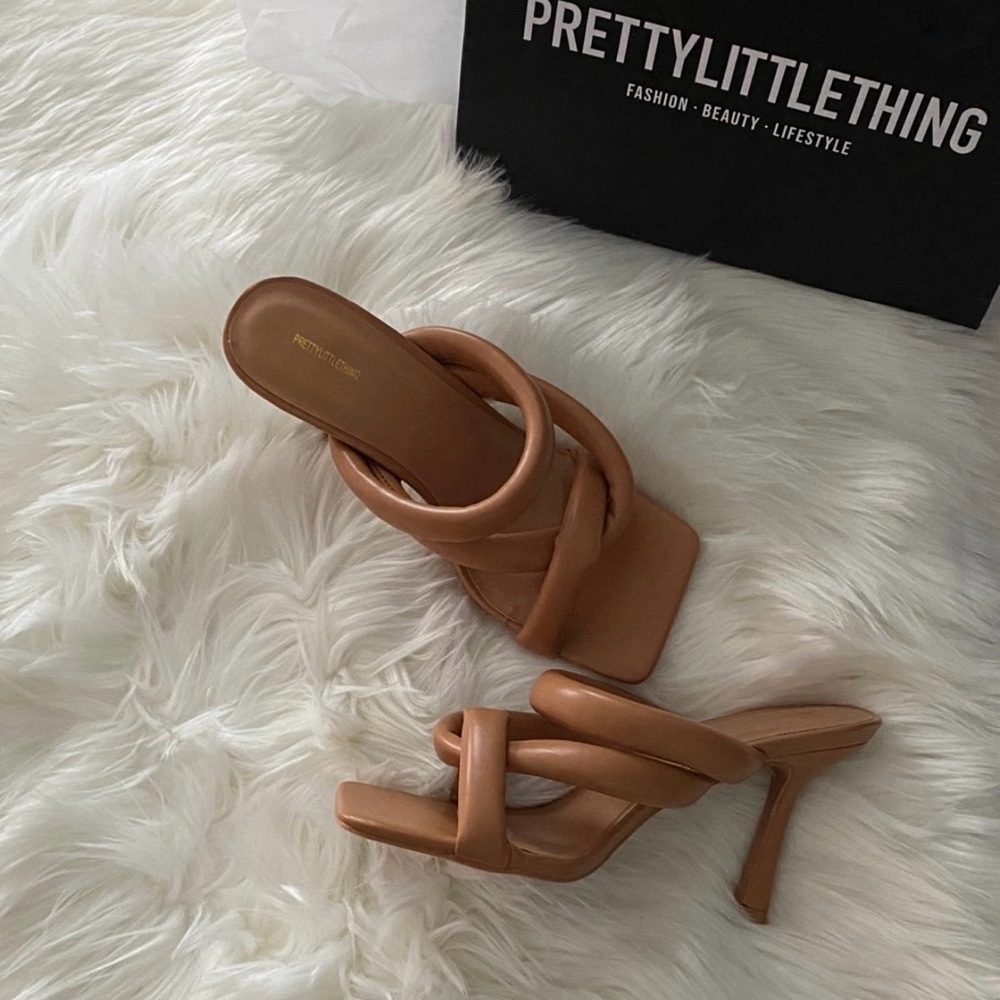 PrettyLittleThing Camel Heeled Mules